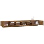 Set de muebles TV con LEDS 3 pzas contrachapada roble ahumado de vidaXL, Muebles TV - Ref: Foro24-3120173, Precio: 146,87 €, ...