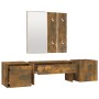 Set de muebles de recibidor madera contrachapada roble ahumado de vidaXL, Armarios roperos - Ref: Foro24-3120200, Precio: 129...