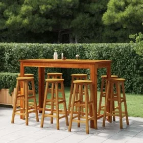 Garden bar furniture set 9 pieces solid acacia wood by vidaXL, Garden sets - Ref: Foro24-3116024, Price: 512,10 €, Discount: %