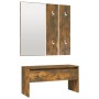 Set de muebles de recibidor madera contrachapada roble ahumado de vidaXL, Armarios roperos - Ref: Foro24-3120200, Precio: 129...