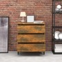 Aparador madera contrachapada color roble ahumado 60x35x69 cm de vidaXL, Aparadores - Ref: Foro24-815807, Precio: 64,19 €, De...