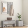 Set de muebles de recibidor madera contrachapada gris Sonoma de vidaXL, Armarios roperos - Ref: Foro24-3120198, Precio: 104,9...