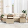 Conjunto de sofá de jardín con cojín 6 pcs beige y crema en Sofás de exterior | Comprar online en Foru.es