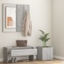 Set de muebles de recibidor madera contrachapada gris Sonoma de vidaXL, Armarios roperos - Ref: Foro24-3120198, Precio: 104,9...