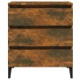 Aparador madera contrachapada color roble ahumado 60x35x69 cm de vidaXL, Aparadores - Ref: Foro24-815807, Precio: 64,19 €, De...