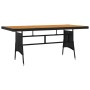 Juego de comedor de jardín 7 piezas ratán sintético negro de vidaXL, Conjuntos de jardín - Ref: Foro24-3120108, Precio: 465,9...