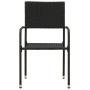Juego de comedor de jardín 3 pzas ratán sintético negro de vidaXL, Conjuntos de jardín - Ref: Foro24-3120086, Precio: 160,30 ...