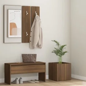 Brown oak plywood hallway furniture set by vidaXL, Wardrobes - Ref: Foro24-3120199, Price: 101,49 €, Discount: %