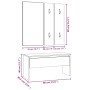 Set de muebles de recibidor madera contrachapada gris Sonoma de vidaXL, Armarios roperos - Ref: Foro24-3120201, Precio: 137,9...