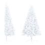 Medio árbol de Navidad con luces y bolas blanco 120 cm de vidaXL, Arboles de navidad - Ref: Foro24-3077657, Precio: 70,59 €, ...