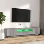 Set muebles TV con LEDs 2 pzas madera contrachapada gris Sonoma de vidaXL, Muebles TV - Ref: Foro24-3120171, Precio: 115,46 €...