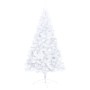Medio árbol de Navidad con luces y bolas blanco 120 cm de vidaXL, Arboles de navidad - Ref: Foro24-3077657, Precio: 70,59 €, ...