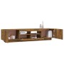 Set de muebles TV con LEDS 2 pzas contrachapada roble ahumado de vidaXL, Muebles TV - Ref: Foro24-3120167, Precio: 98,59 €, D...