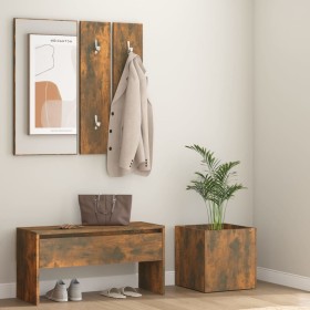 Set de muebles de recibidor madera contrachapada roble ahumado de vidaXL, Armarios roperos - Ref: Foro24-3120197, Precio: 98,...