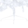 Medio árbol de Navidad con luces y bolas blanco 120 cm de vidaXL, Arboles de navidad - Ref: Foro24-3077657, Precio: 70,59 €, ...
