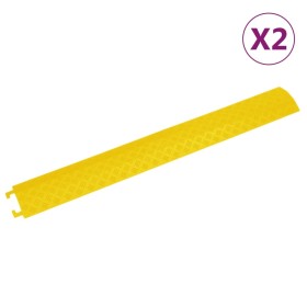 Rampa protectora de cables de suelo 2 uds amarillo 98,5 cm de vidaXL, Señales de carretera y tráfico - Ref: Foro24-153108, Pr...