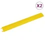Rampa protectora de cables de suelo 2 uds amarillo 98,5 cm de vidaXL, Señales de carretera y tráfico - Ref: Foro24-153108, Pr...