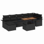 Conjunto de sofá de jardín con cojín 8 pcs Negro en Sofás de exterior | Comprar online en Foru.es