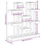 Soporte para plantas madera maciza pino negro 104,5x25x109,5 cm de vidaXL, Soportes para macetas - Ref: Foro24-822096, Precio...