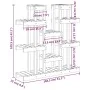 Soporte para plantas madera maciza pino negro 104,5x25x109,5 cm de vidaXL, Soportes para macetas - Ref: Foro24-822096, Precio...