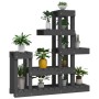Soporte para plantas madera maciza de pino gris 92x25x97 cm de vidaXL, Soportes para macetas - Ref: Foro24-822104, Precio: 75...