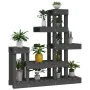 Soporte para plantas madera maciza de pino gris 92x25x97 cm de vidaXL, Soportes para macetas - Ref: Foro24-822104, Precio: 75...