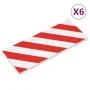 Protectores pared 6 uds espuma EVA rojo y blanco 50x20x2 cm de vidaXL, Señales de estacionamiento y vados - Ref: Foro24-15310...