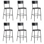 Taburetes de cocina 6 uds madera contrachapada y acero negro en Taburetes de cocina | Comprar online en Foru.es