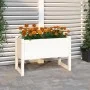 Jardinera madera maciza de pino blanco 78x40x52 cm de vidaXL, Maceteros y jardineras - Ref: Foro24-822118, Precio: 66,33 €, D...
