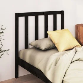 Bettkopfteil aus massivem schwarzem Kiefernholz, 95 x 4 x 100 cm von vidaXL, Kopf- und Fußteile - Ref: Foro24-822241, Preis: ...