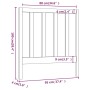 Cabecero de cama madera maciza de pino negro 95x4x100 cm de vidaXL, Cabeceros y pies de cama - Ref: Foro24-822241, Precio: 28...