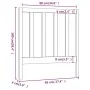 Cabecero de cama madera maciza de pino negro 95x4x100 cm de vidaXL, Cabeceros y pies de cama - Ref: Foro24-822241, Precio: 28...