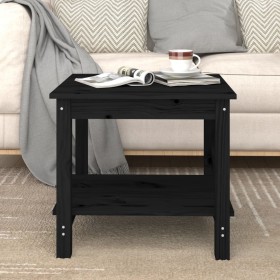 Mesa de centro de madera maciza de pino negra 50x50x45 cm de vidaXL, Mesas de centro - Ref: Foro24-822281, Precio: 54,34 €, D...