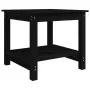 Mesa de centro de madera maciza de pino negra 50x50x45 cm de vidaXL, Mesas de centro - Ref: Foro24-822281, Precio: 53,30 €, D...