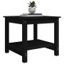 Mesa de centro de madera maciza de pino negra 50x50x45 cm de vidaXL, Mesas de centro - Ref: Foro24-822281, Precio: 54,34 €, D...