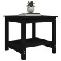 Mesa de centro de madera maciza de pino negra 50x50x45 cm de vidaXL, Mesas de centro - Ref: Foro24-822281, Precio: 53,30 €, D...