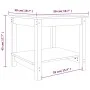 Mesa de centro de madera maciza de pino negra 50x50x45 cm de vidaXL, Mesas de centro - Ref: Foro24-822281, Precio: 53,30 €, D...