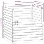 Compostador de madera maciza de pino blanco 100x100x102 cm de vidaXL, Compostadores - Ref: Foro24-822193, Precio: 126,00 €, D...