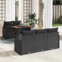 Conjunto de sofás de jardín 6 pcs Negro ratán sintético en Sofás de exterior | Comprar online en Foru.es