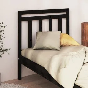 Cabecero de cama madera maciza de pino negro 95x4x100 cm de vidaXL, Cabeceros y pies de cama - Ref: Foro24-822246, Precio: 36...