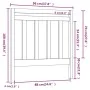 Bettkopfteil aus massivem schwarzem Kiefernholz, 95 x 4 x 100 cm von vidaXL, Kopf- und Fußteile - Ref: Foro24-822246, Preis: ...