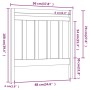 Cabecero de cama madera maciza de pino negro 95x4x100 cm de vidaXL, Cabeceros y pies de cama - Ref: Foro24-822246, Precio: 37...