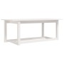 Mesa de centro de madera maciza de pino blanco 110x55x45 cm de vidaXL, Mesas de centro - Ref: Foro24-822168, Precio: 78,35 €,...