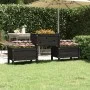 Jardinera de madera de pino maciza negra 178,5x44x75 cm de vidaXL, Maceteros y jardineras - Ref: Foro24-822251, Precio: 157,1...