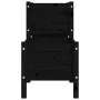 Jardinera de madera de pino maciza negra 178,5x44x75 cm de vidaXL, Maceteros y jardineras - Ref: Foro24-822251, Precio: 157,1...