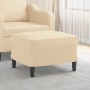 Reposapiés de tela crema 60x50x41 cm de vidaXL, Otomanas - Ref: Foro24-349281, Precio: 54,23 €, Descuento: %