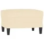 Reposapiés de tela crema 60x50x41 cm de vidaXL, Otomanas - Ref: Foro24-349281, Precio: 53,42 €, Descuento: %