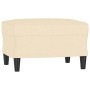 Reposapiés de tela crema 60x50x41 cm de vidaXL, Otomanas - Ref: Foro24-349281, Precio: 54,23 €, Descuento: %