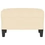 Reposapiés de tela crema 60x50x41 cm de vidaXL, Otomanas - Ref: Foro24-349281, Precio: 53,42 €, Descuento: %