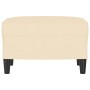 Reposapiés de tela crema 60x50x41 cm de vidaXL, Otomanas - Ref: Foro24-349281, Precio: 54,23 €, Descuento: %